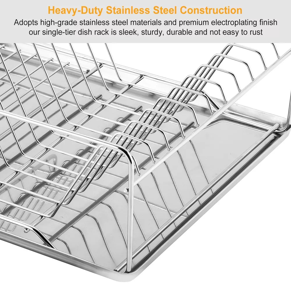 Stainless Steel Dish Drying Rack – Durable, Rust-Resistant & Spacious