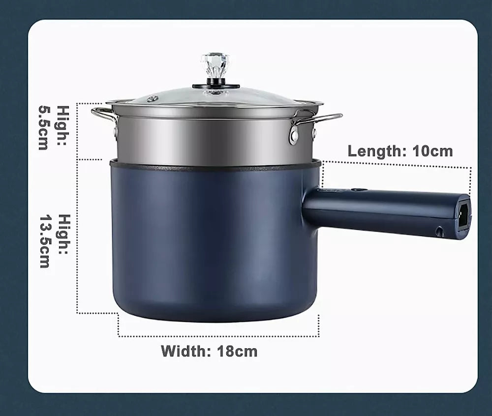 Multi-Function Electric Cooker,Mini Speed Food Pot, Non-Stick Pot, Boiling Water