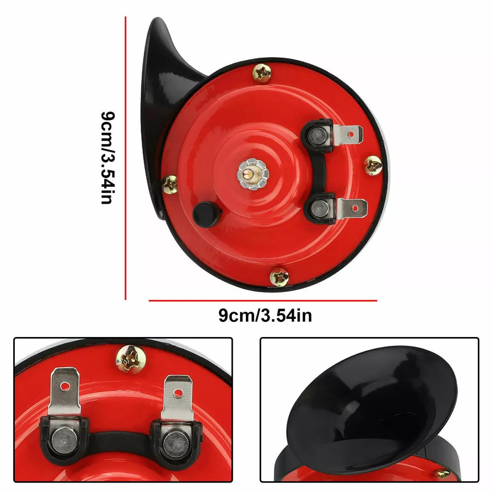 2PC 12V 300DB Super Loud Train Air Horn Waterproof Motorcycle Car Truck SUV Boat
