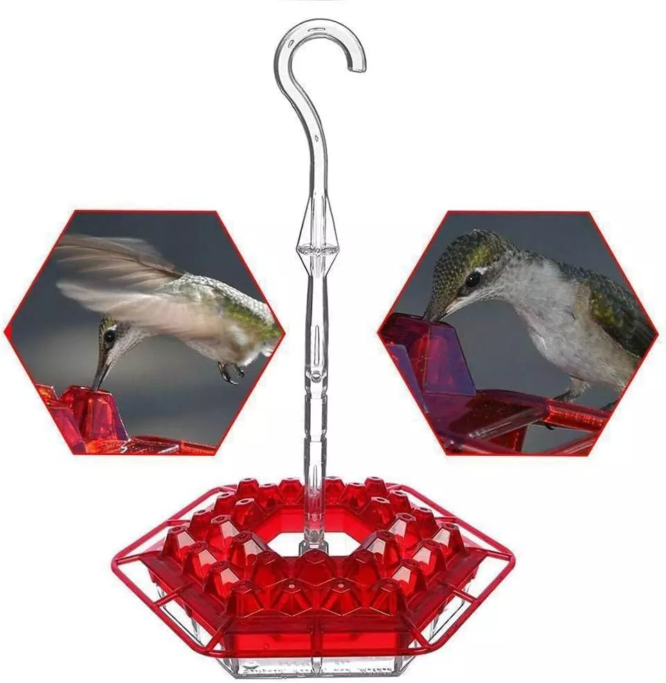 Hummingbird Feeders for Outdoors Easy Clean Mounting Plastic Hanging Feeders Red