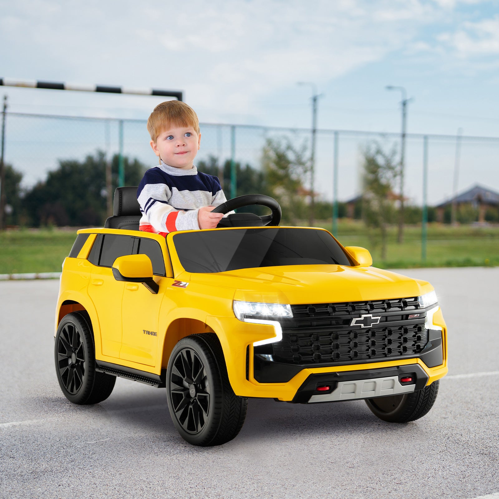 Kids 12V Ride On Car Chevrolet Tahoe Electric Truck SUV Remote w/ Light & Music