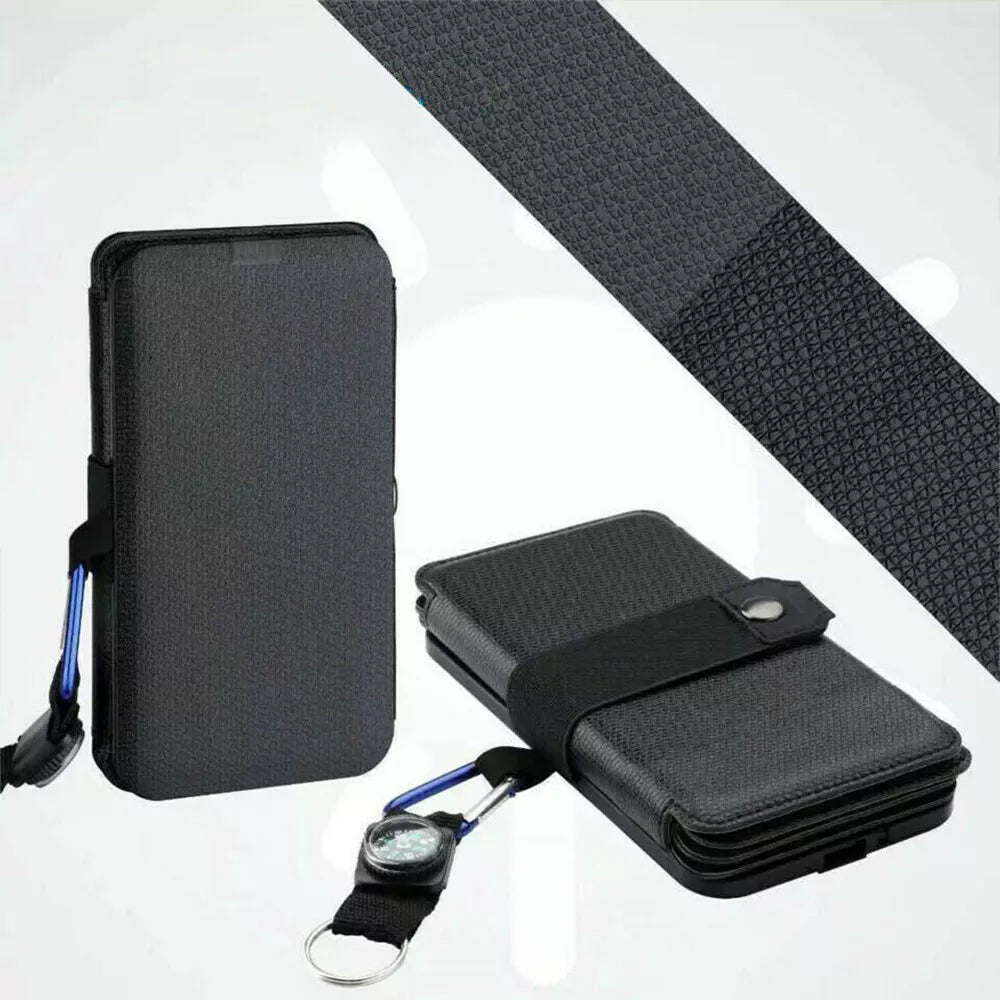 Portable Solar Power Bank Mobile Phone Charger Panel Waterproof Outdoor Camping