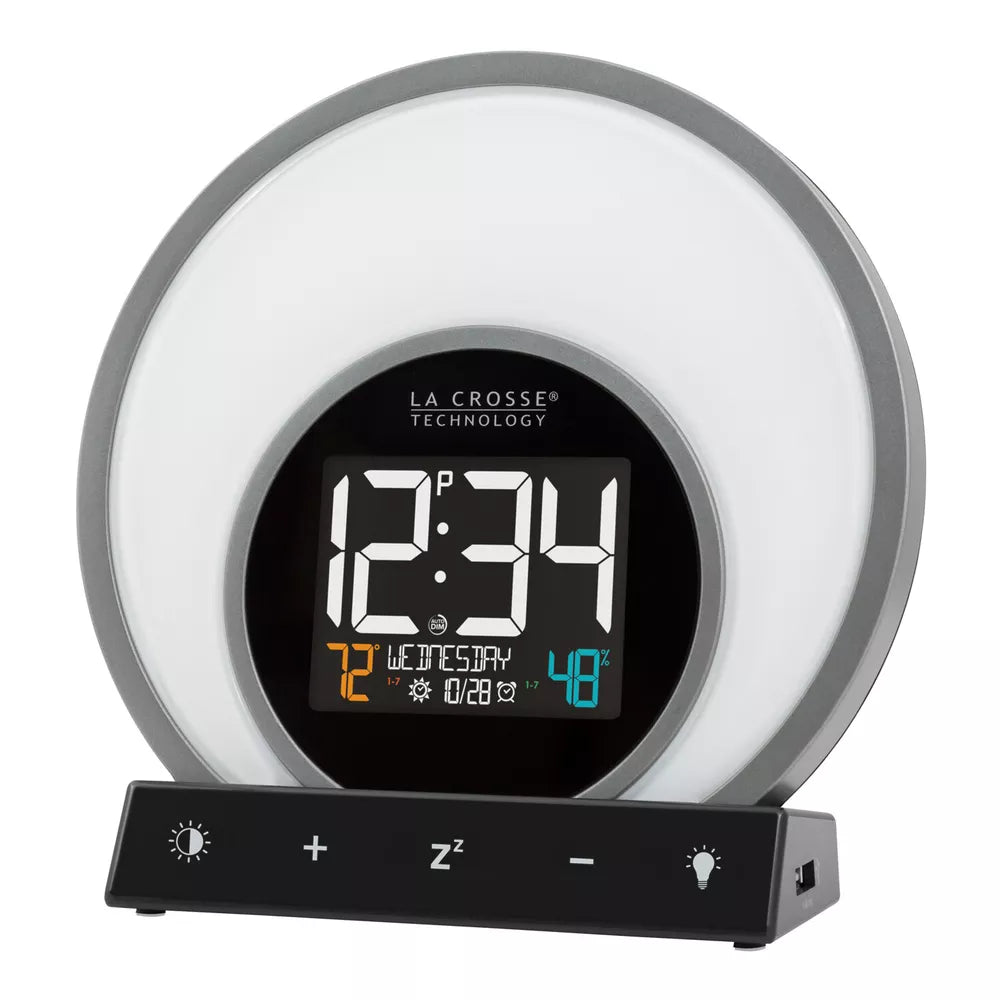 C79141 La Crosse Technology Soluna Mood Light Digital Alarm Clock with USB Port