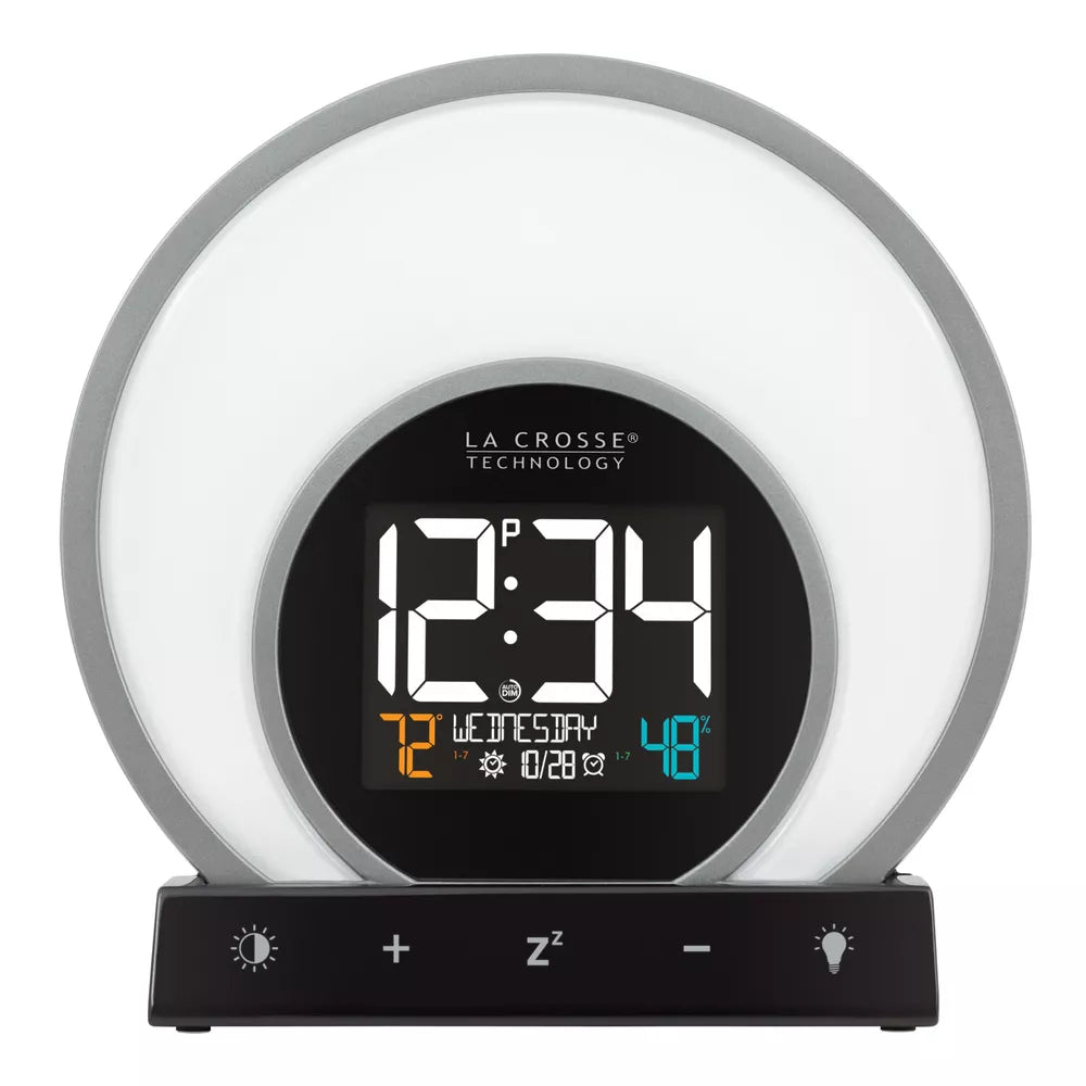 C79141 La Crosse Technology Soluna Mood Light Digital Alarm Clock with USB Port