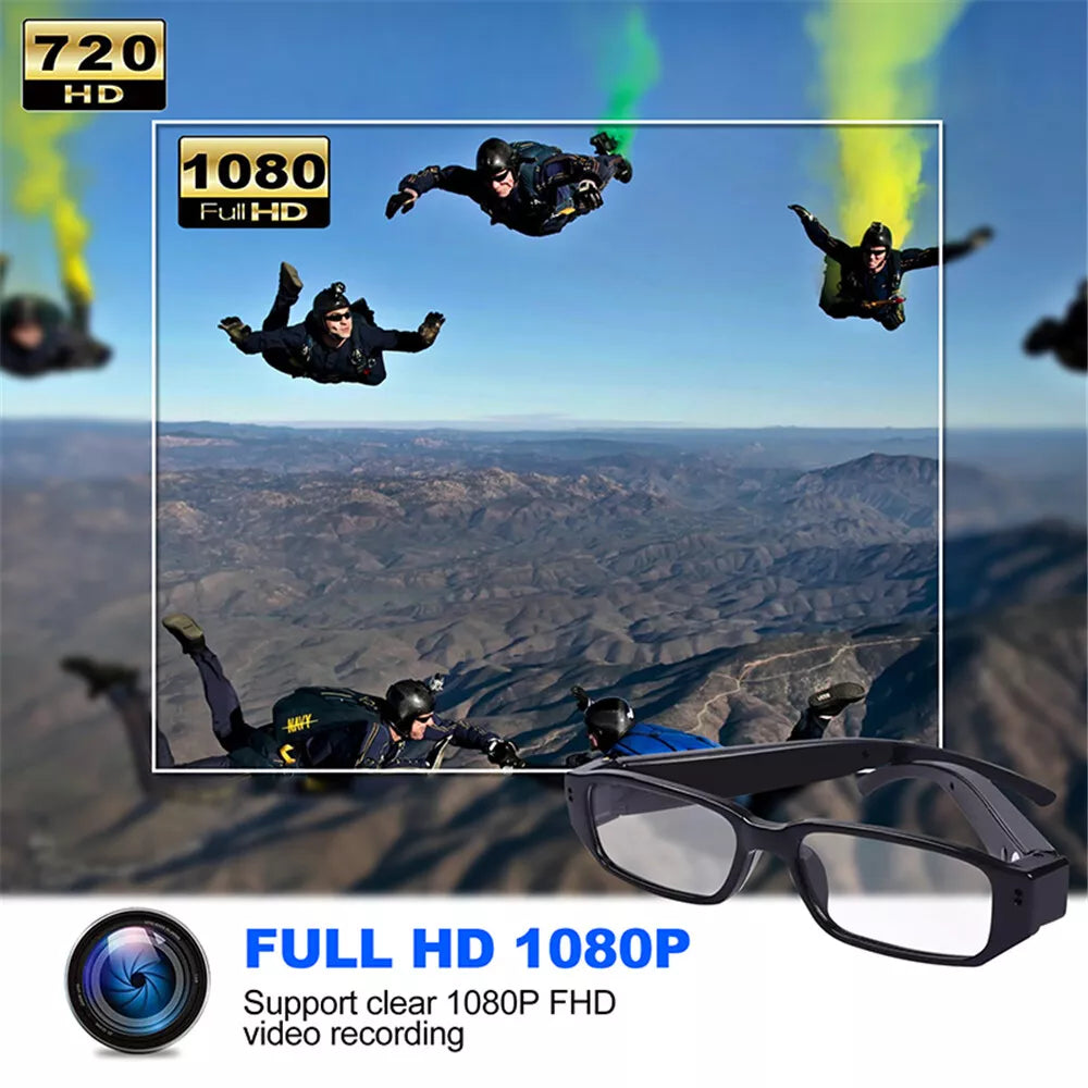 HD 1080P Video Camera Recorder Camera Glasses Mini DVR Sports Running Eyeglass