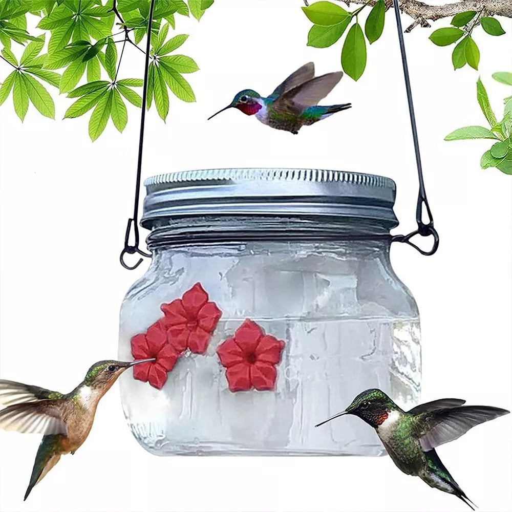 1pcs hummingbird feeder mason jar Portable For Bird Outdoor NEW