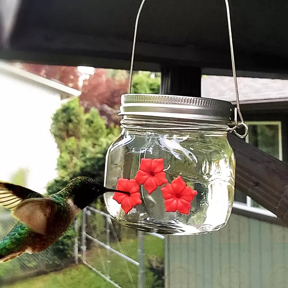 1pcs hummingbird feeder mason jar Portable For Bird Outdoor NEW