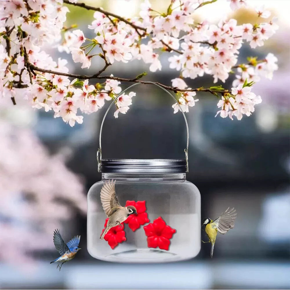 1pcs hummingbird feeder mason jar Portable For Bird Outdoor NEW