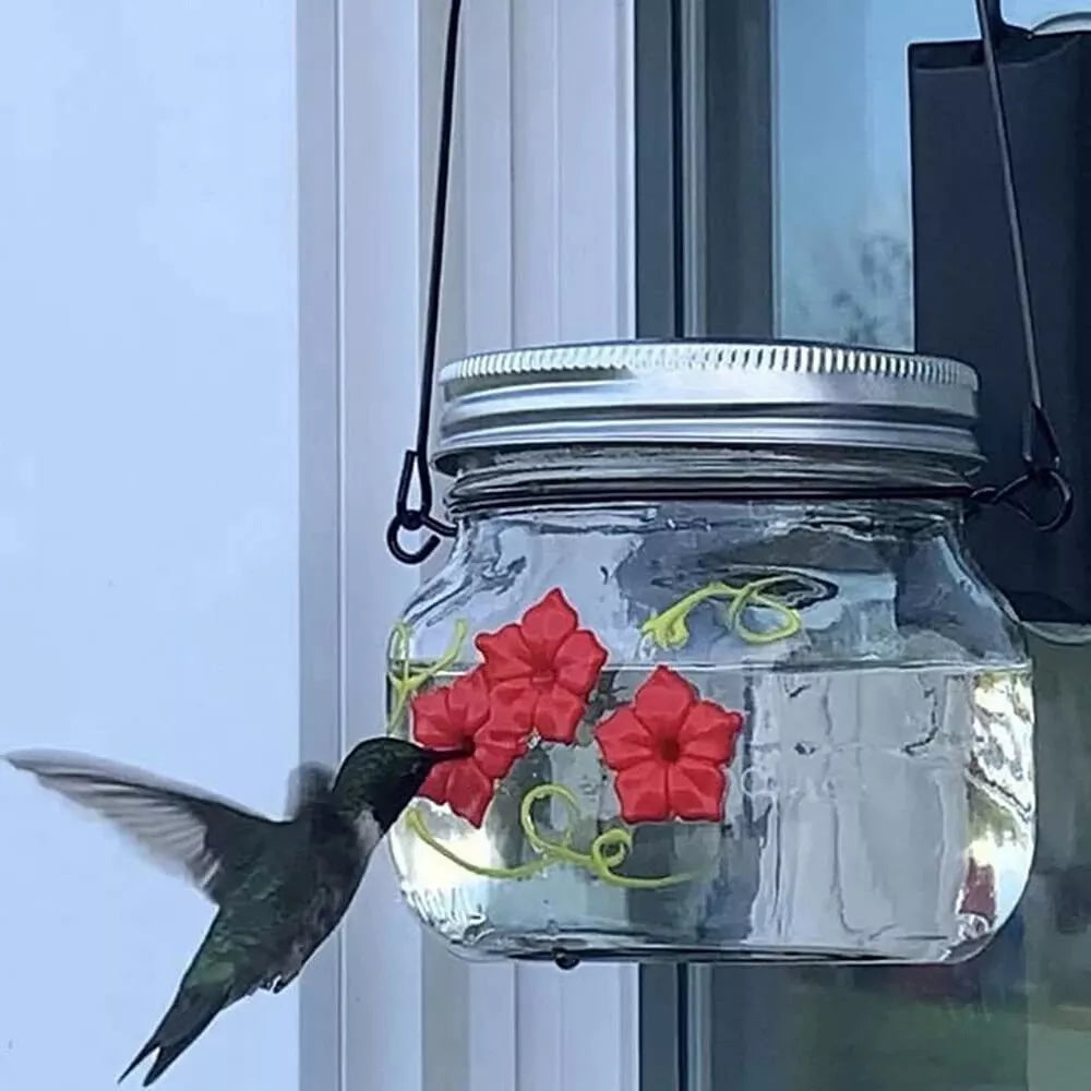 1pcs hummingbird feeder mason jar Portable For Bird Outdoor NEW