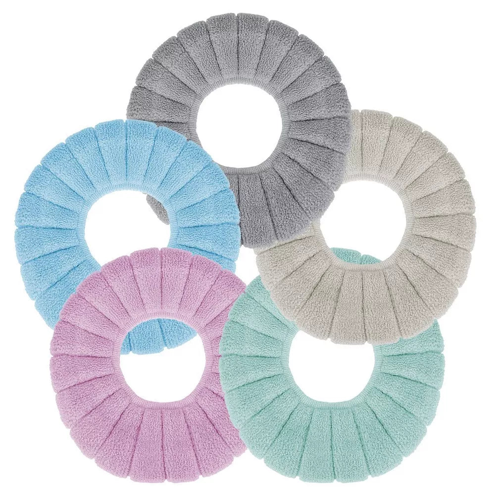 Soft Bathroom Toilet Seat Cover Pad Cushion Closestool Warmer Cover Mat Washable