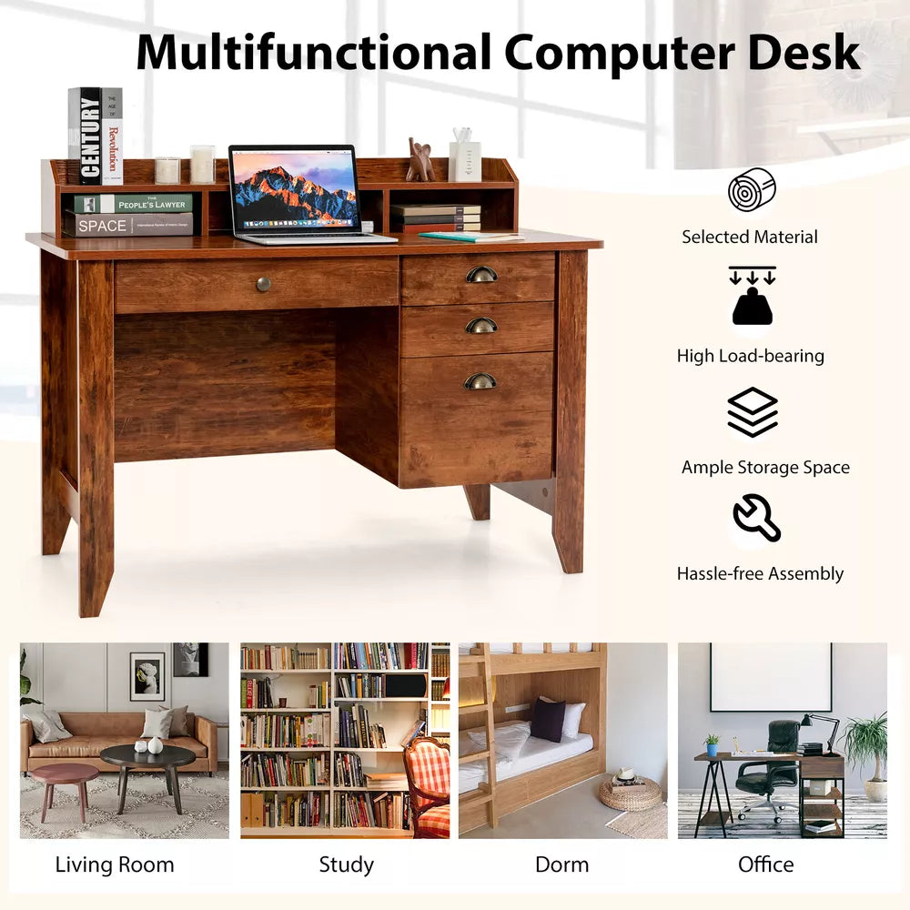 Computer Desk PC Laptop Writing Table Workstation Student Study Furniture Rustic