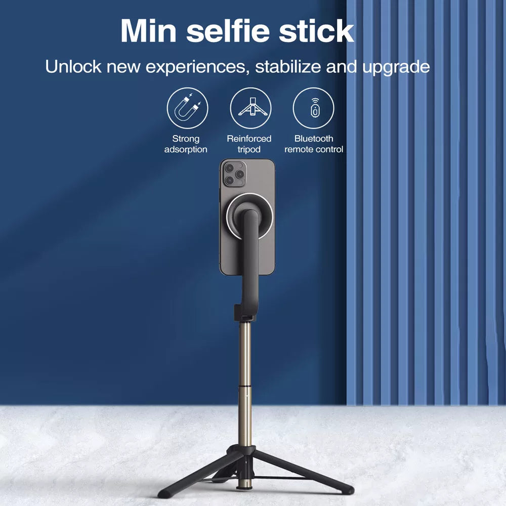 Magnetic Selfie Stick Wireless Holder Handheld Tripod Stand For Mobile Phone