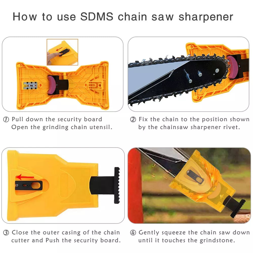 Chainsaw Teeth Sharpener 14-20in Chain Saw Blade Bar Fast Sharpening Stone Tool