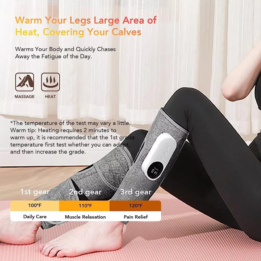 Leg Foot Massager Heat Air Compression for Circulation Muscles Relax for Muscles