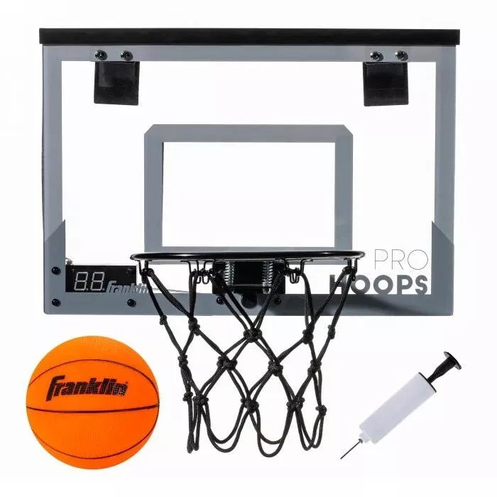 17.75" x 12" Over The Door Mini LED Scoring Basketball Hoop - Slam Dunk Approved