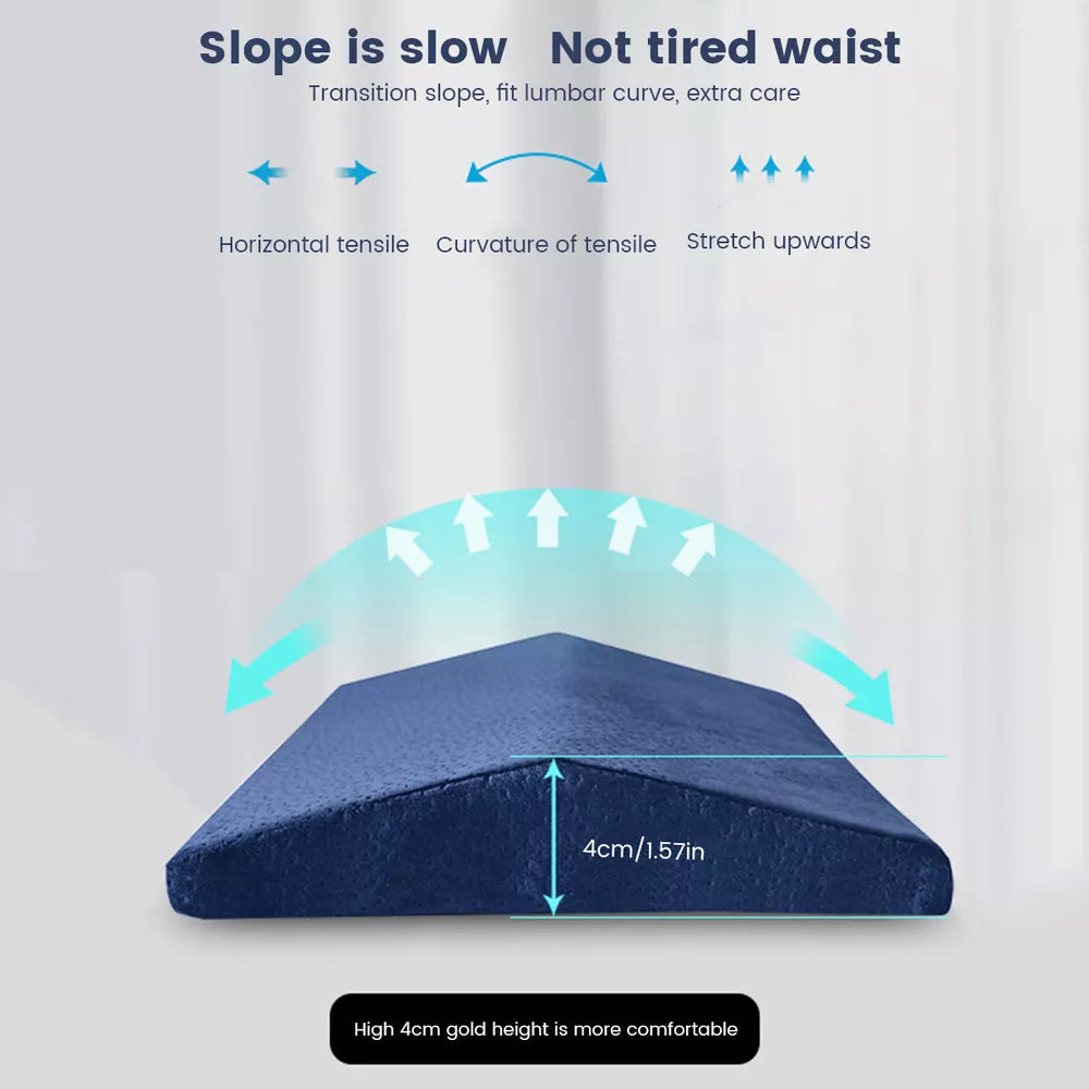 Lumbar Support Pillow Memory Foam Lengthen Back Support Pillow Sleeping Pain☽