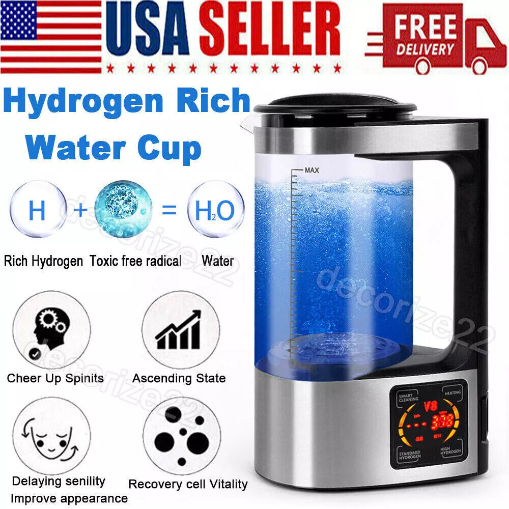 2L Electric Hydrogen Water Ionizer Generator Machine Water Generator US Plug