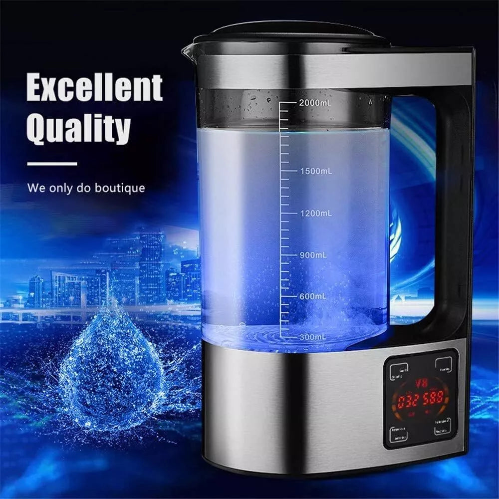 2L Electric Hydrogen Water Ionizer Generator Machine Water Generator US Plug