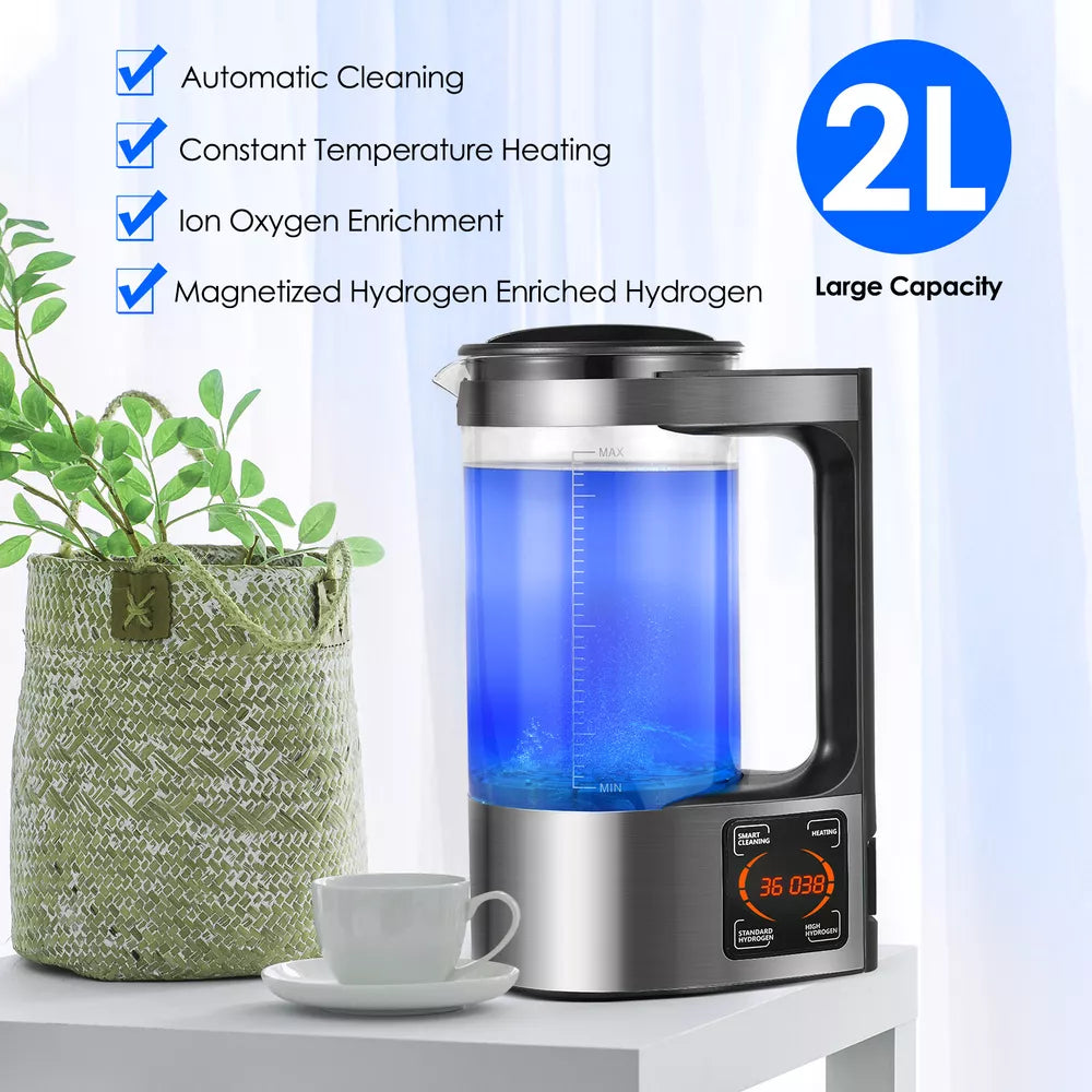 2L Electric Hydrogen Water Ionizer Generator Machine Water Generator US Plug