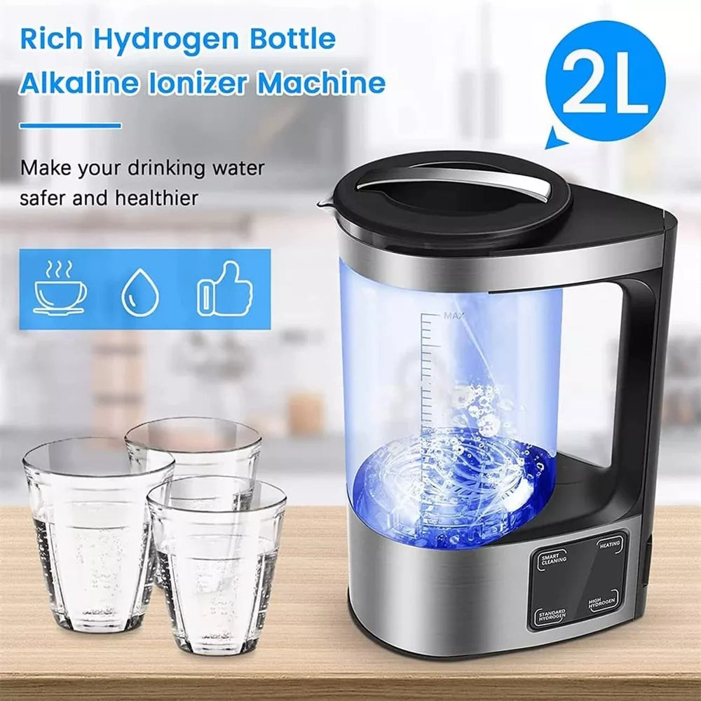 2L Electric Hydrogen Water Ionizer Generator Machine Water Generator US Plug