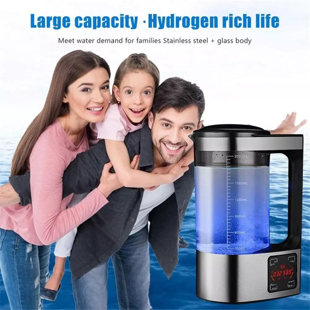 2L Electric Hydrogen Water Ionizer Generator Machine Water Generator US Plug