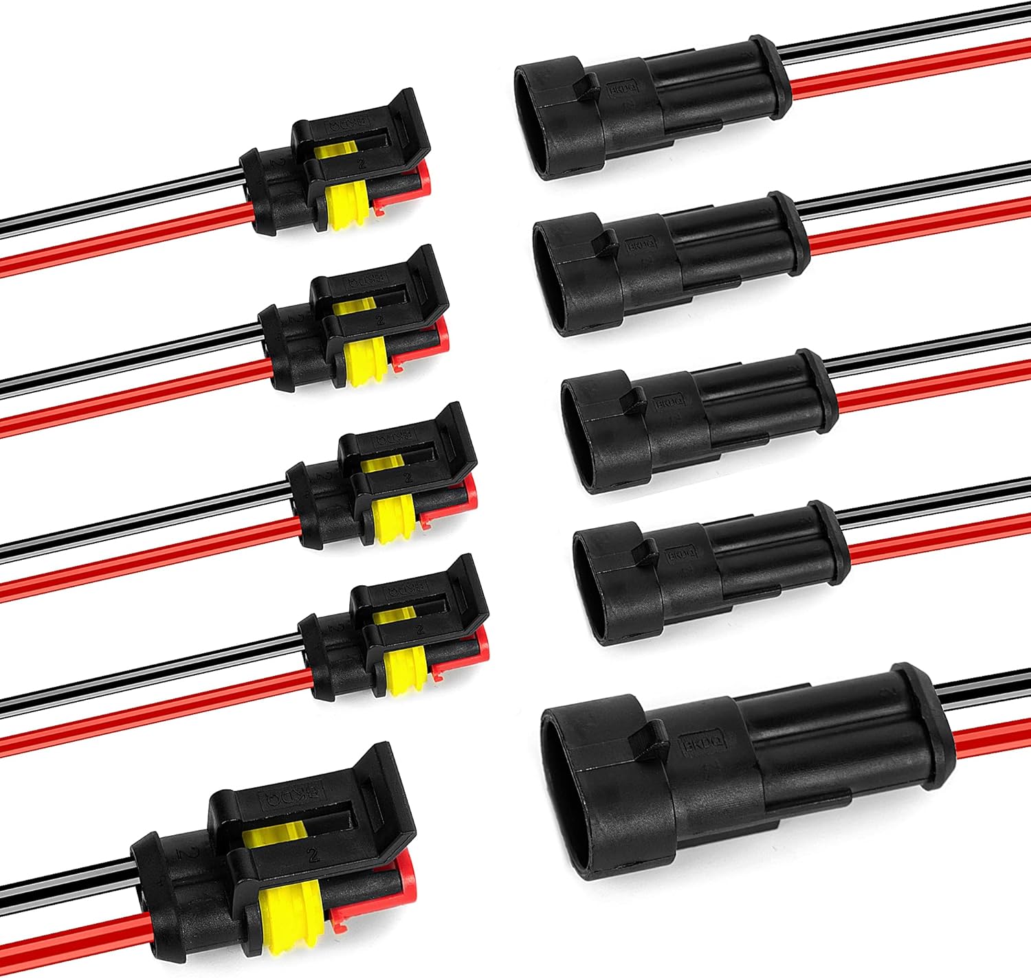 20x Waterproof Electrical Wire Connector Plug Cable Superseal Amp/Tyco 2Pin 12V