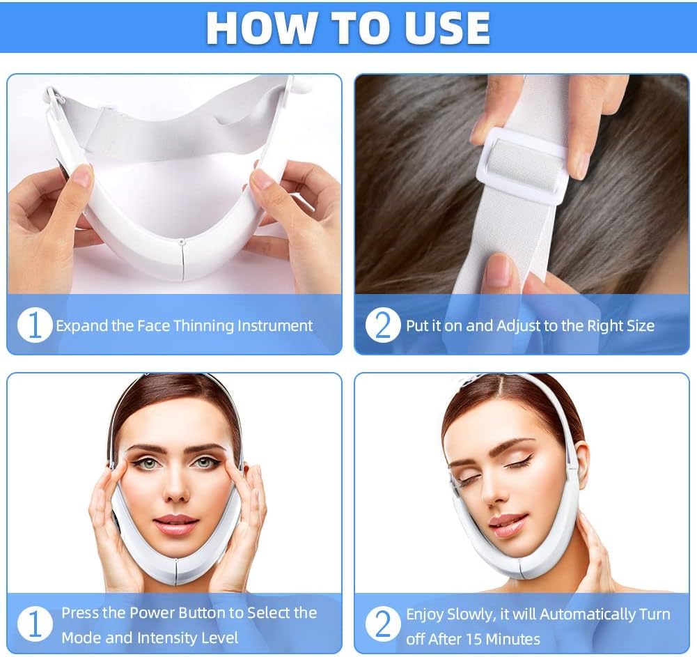 Double Chin Reducer Massager Lifting Facial Slimming Shaping Microcurrent Device