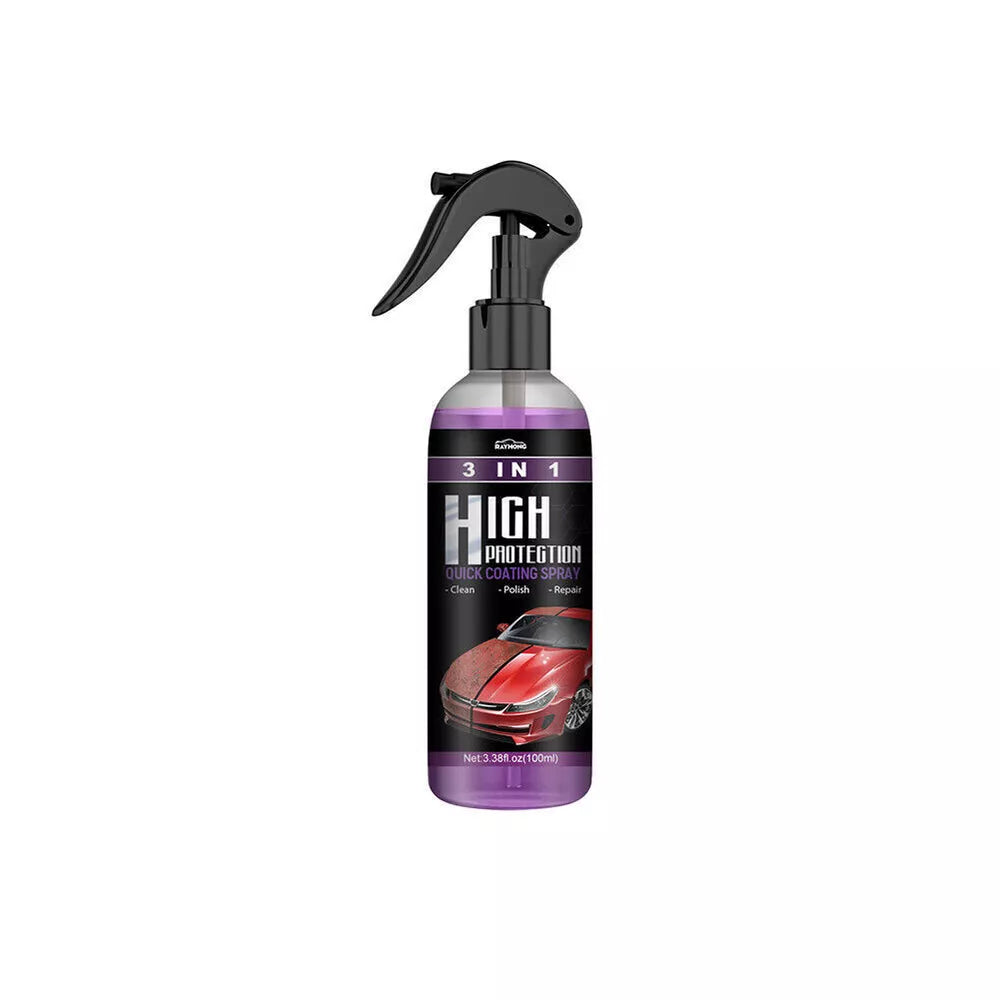 3-in-1 High Protection Quick Car Coat Ceramic Coating Spray Hydrophobic 100ml US