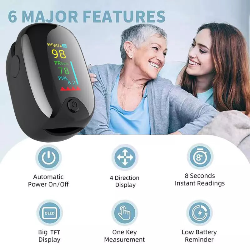 Finger Tip Pulse Oximeter Blood Oxygen meter SpO2 Heart Rate Monitor Saturation