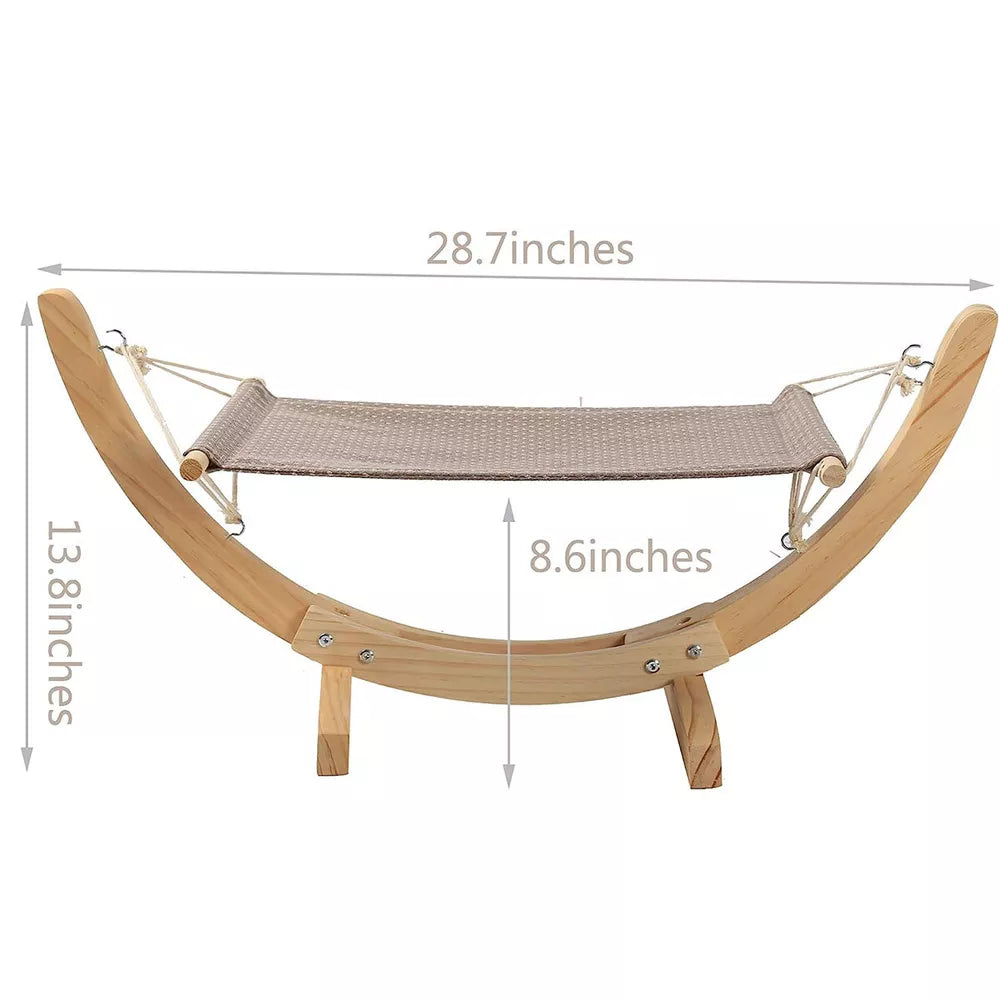 LUCKYERMORE Cat Hammock Elevated Small Pet Kitten Bed Raised Washable Cot Indoor