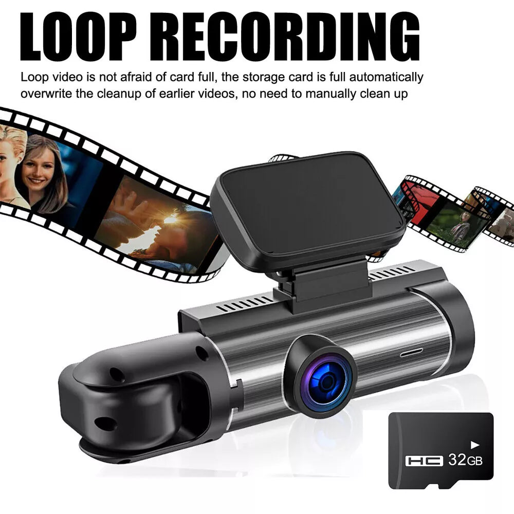 32G Wifi Dual Lens Dash Cam 1080P HD 170° Car DVR Recorder Car Camera G-sensor