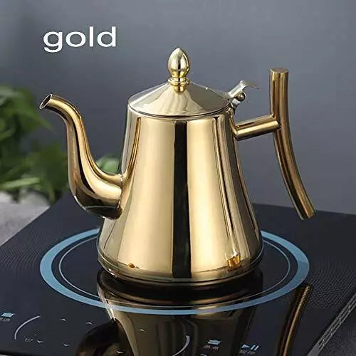 1l1.5l Stainless Steel Water Kettle Teapot Thicker With Filter Hotel Tea Pot Cof