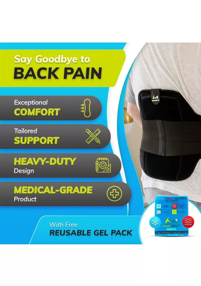 BraceAbility LSO Back Brace for Herniated, Degenerative & Bulging Disc Pain R...