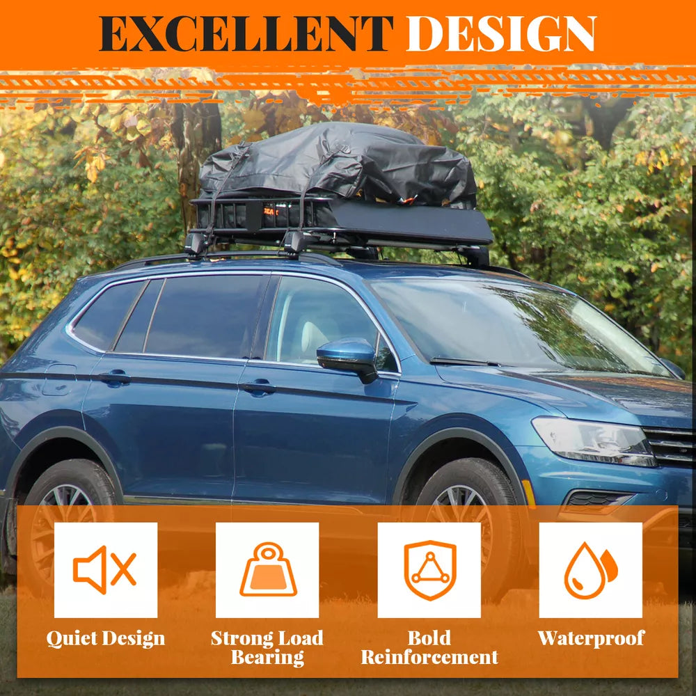 500 lbs 64'' Universal Roof Rack Cargo SUV Top Luggage Carrier Basket Holder