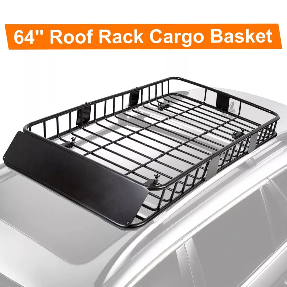 500 lbs 64'' Universal Roof Rack Cargo SUV Top Luggage Carrier Basket Holder