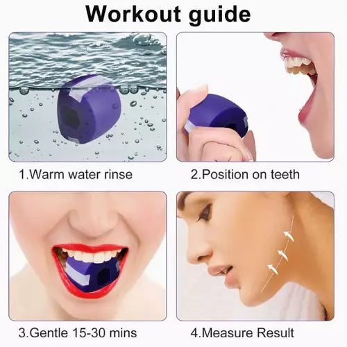 NEW 3PCS Jawline Exerciser Mouth Exercise Fitness Ball Neck Face Jaw Trainer