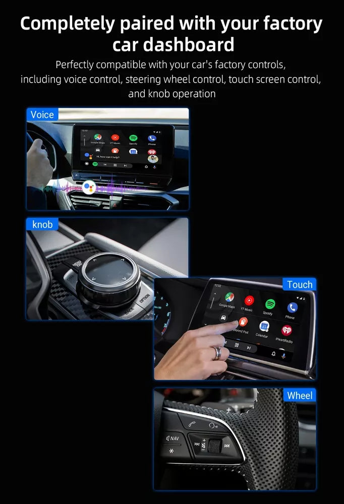 3in1 Ottocast Multimedia AiBox Wireless CarPlay&Android Auto Adapter +YT Netflix