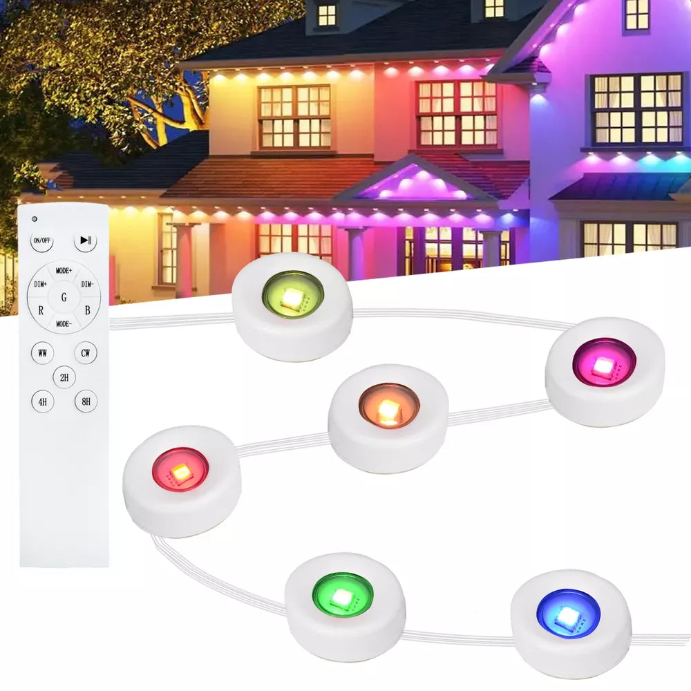 Permanent Outdoor Eaves Lights Smart RGB 150ft/300ft 108/216 LED DIY Scene Modes