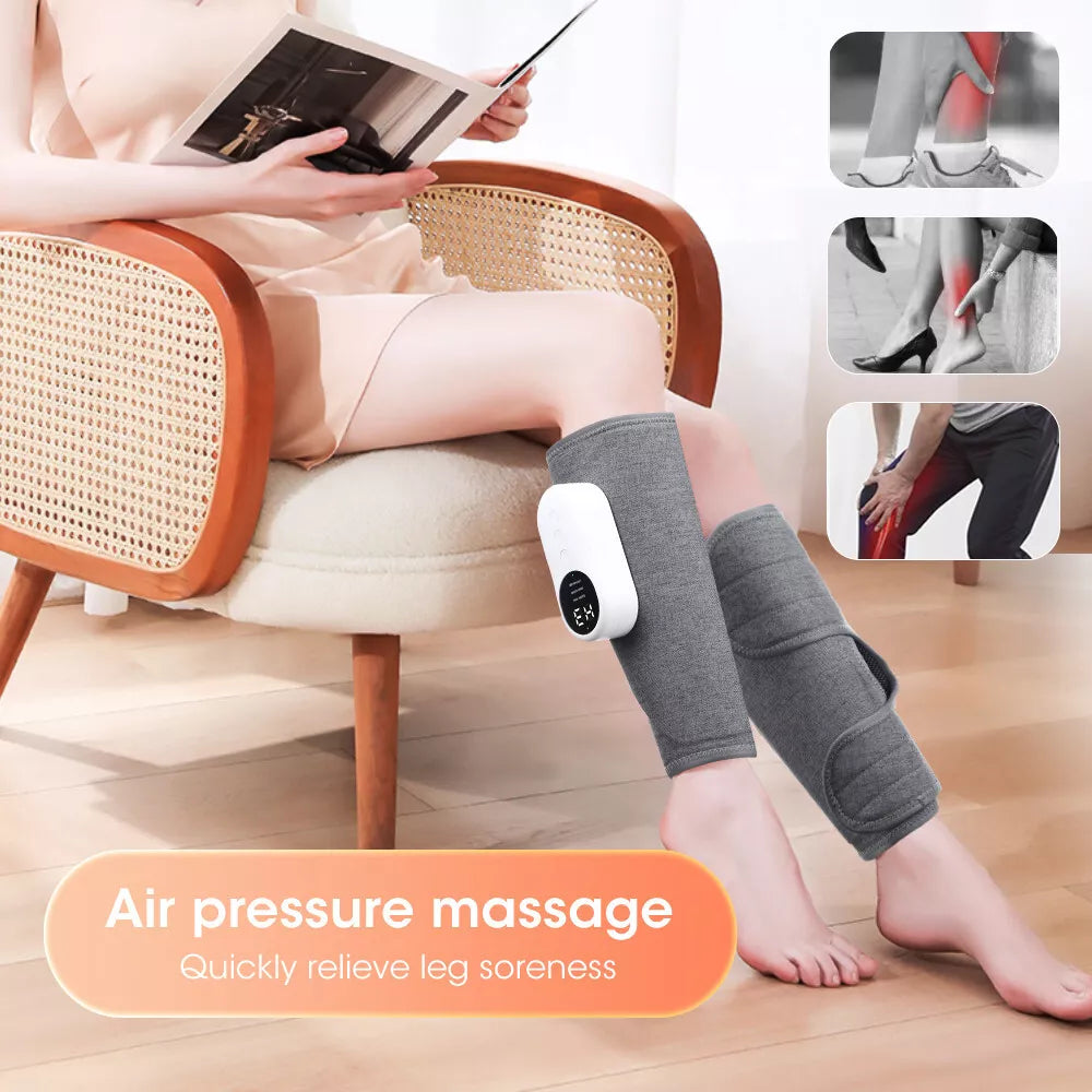 Leg Foot Massager Heat Air Compression for Circulation Muscles Relax for Muscles