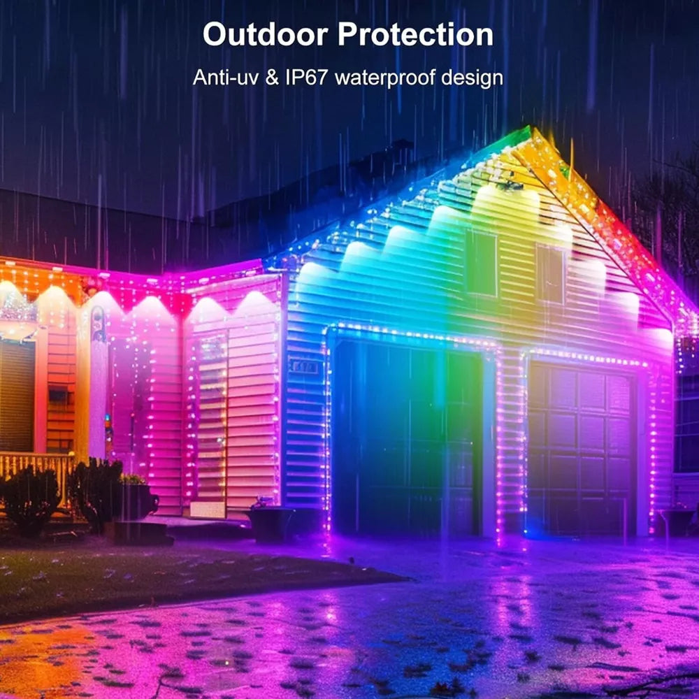 Permanent Outdoor Eaves Lights Smart RGB 150ft/300ft 108/216 LED DIY Scene Modes