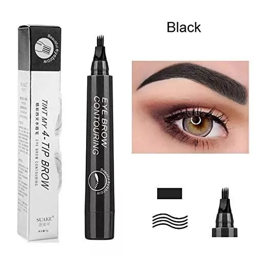 3D Fork Eye Brow Pencil Waterproof Microblading Tattoo Eyebrow Ink Pen Makeup US