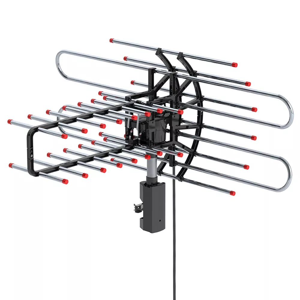 480 Miles Outdoor TV Antenna Motorized Amplified HD TV 1080P VHF/UHF 360°