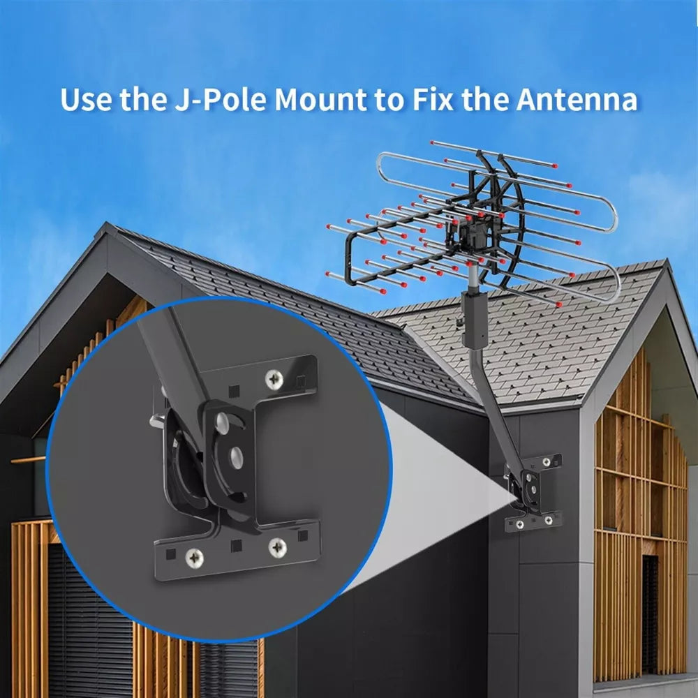 480 Miles Outdoor TV Antenna Motorized Amplified HD TV 1080P VHF/UHF 360°