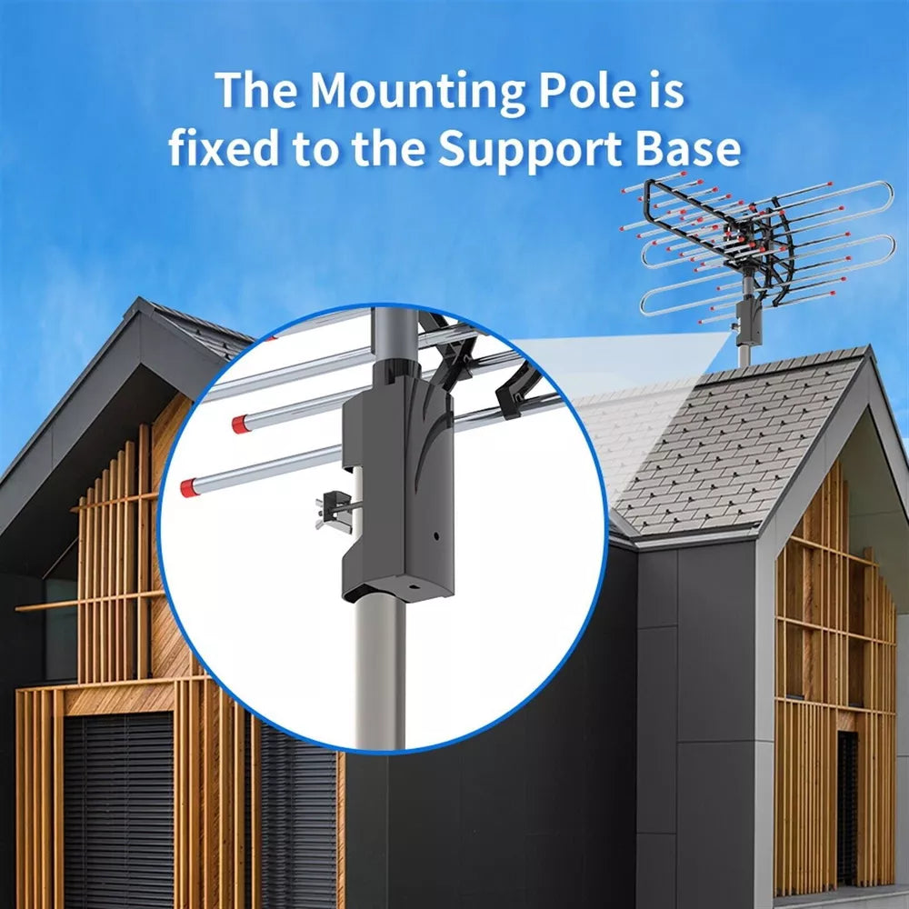 480 Miles Outdoor TV Antenna Motorized Amplified HD TV 1080P VHF/UHF 360°