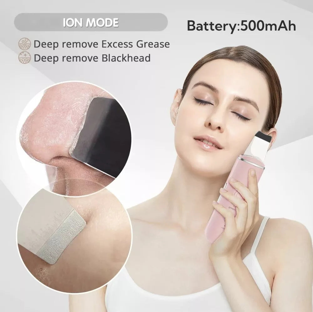 Facial Pore Cleaner, 1 Set Ultrasonic Deep Cleansing Face Beauty Instrument