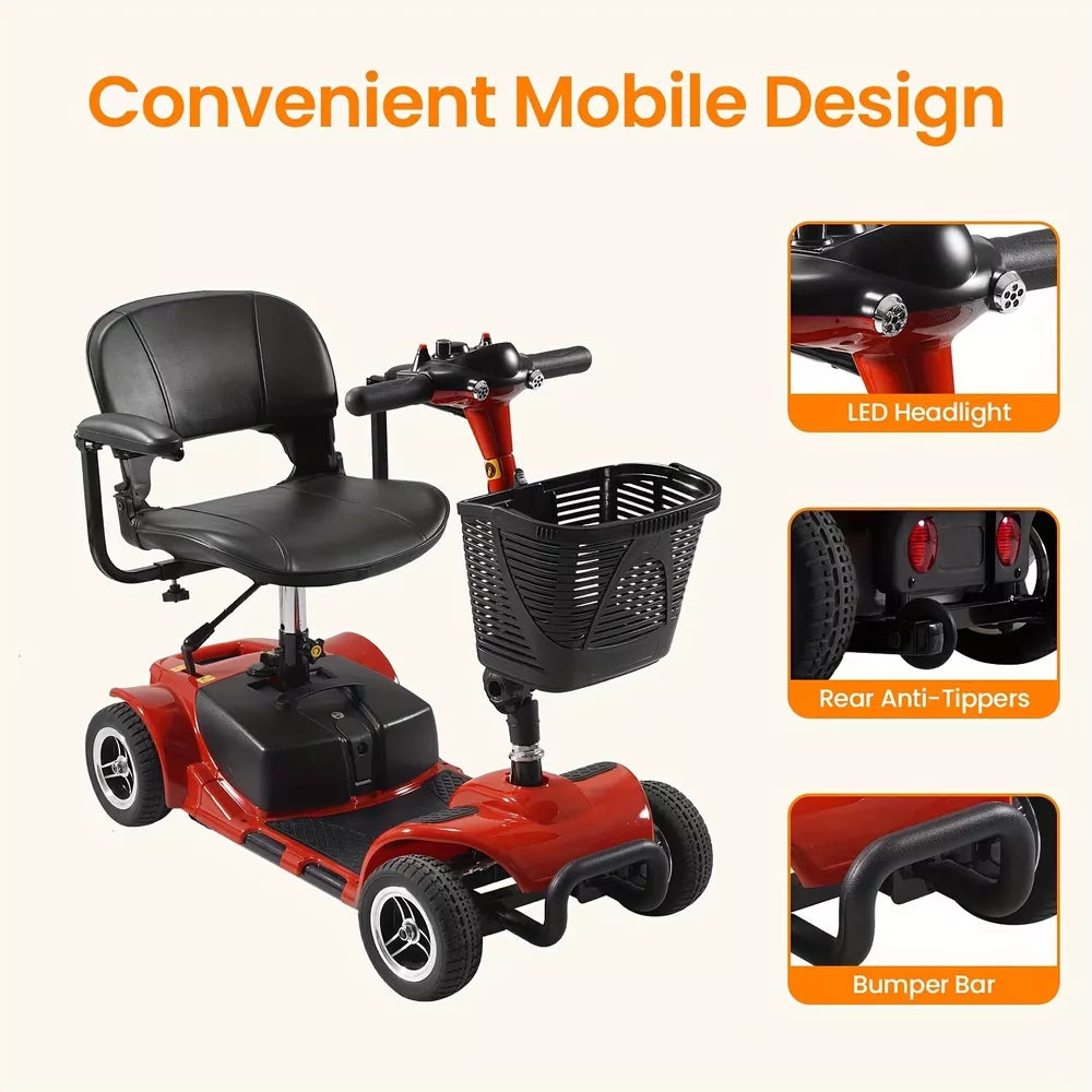 4 Wheels Mobility Scooter 200W Power Electric Wheelchairs Heavy Duty Seniors New