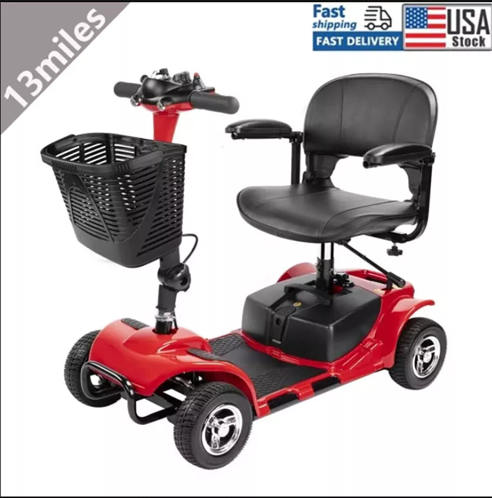 4 Wheels Mobility Scooter 200W Power Electric Wheelchairs Heavy Duty Seniors New