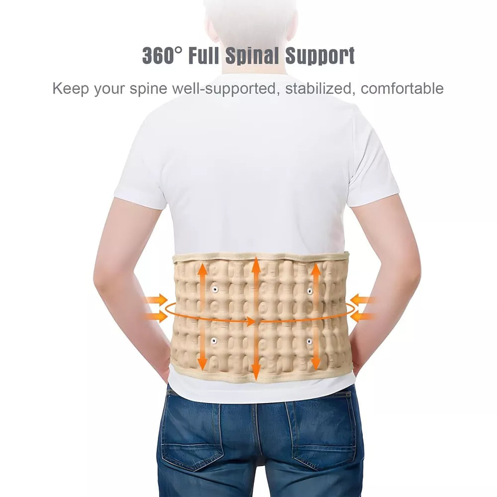 Decompression Belt Back Brace Lumbar Spinal Support & Extender Belt Air Traction