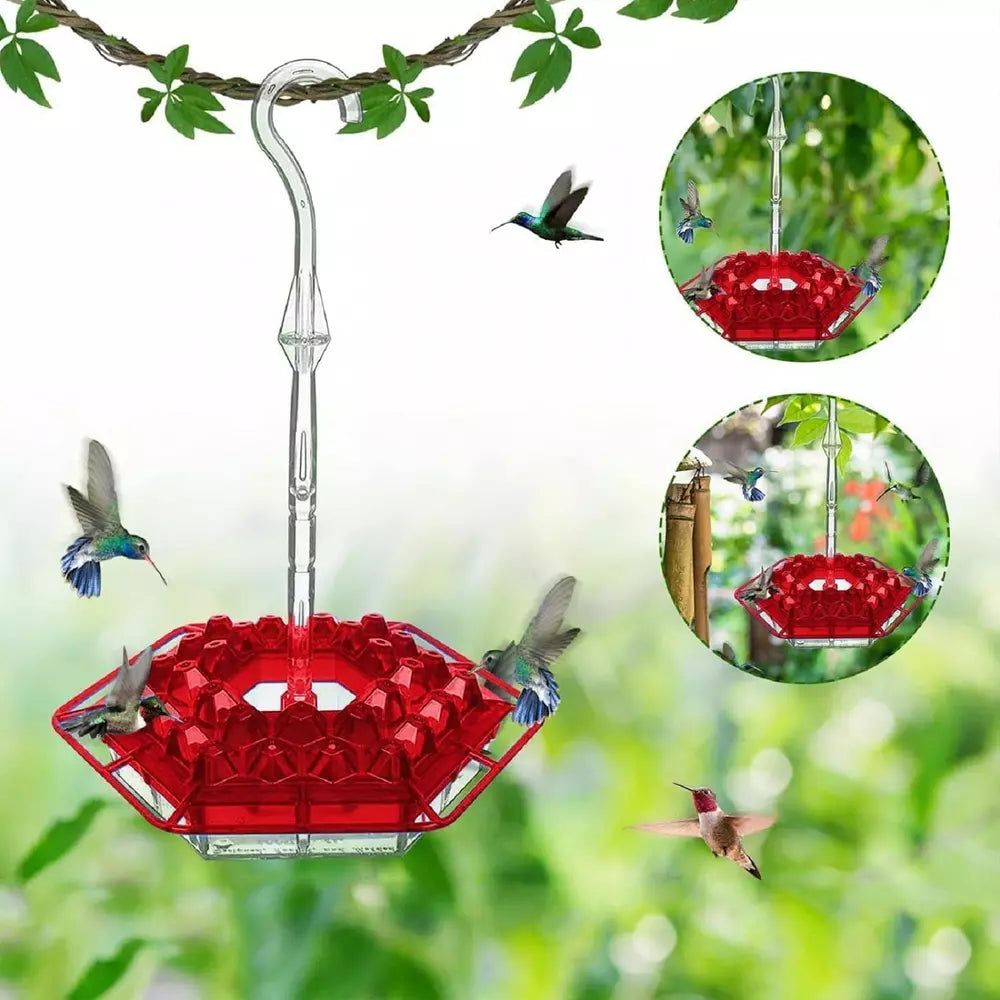 Hummingbird Feeders for Outdoors Easy Clean Mounting Plastic Hanging Feeders Red