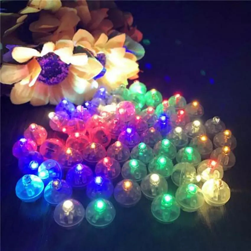 50 Piece Set LED Ball Lamps Balloon Lights Paper Lantern Party Wedding Festival